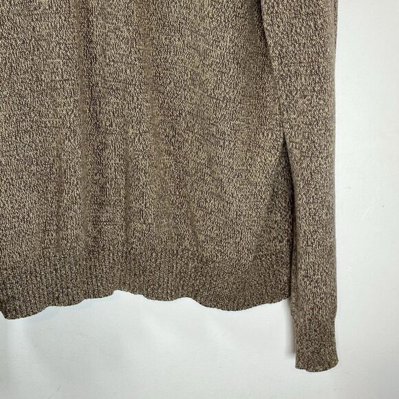 St John’s Bay 100% Cotton Knit sweater mens XL brown 1/4 zip - Picture 2 of 11